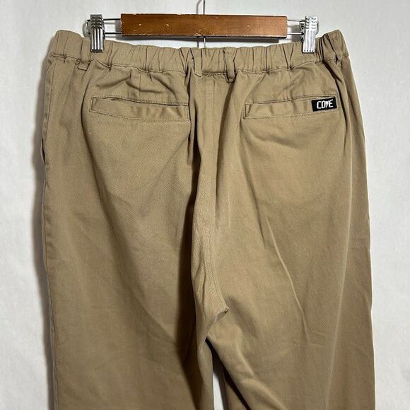 Cove USA Pants Mens 36 Cinch Waist Chino Brown Cotton Blend Stretch Comfort - Picture 6 of 9